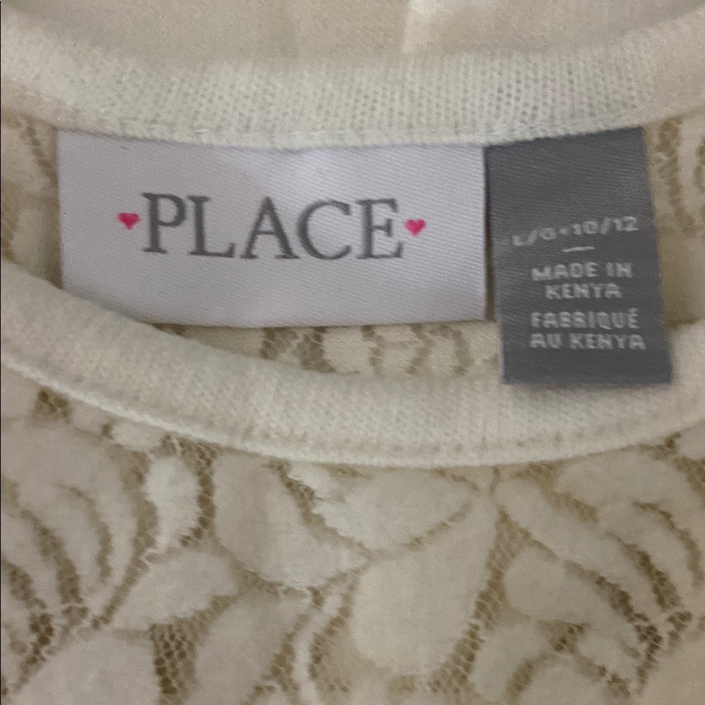 White Lace Ruffle Long Sleeve Top - Picture 4 of 5